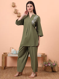 Comforting Single Tone Co-Ord Set - Etiquette Apparel
