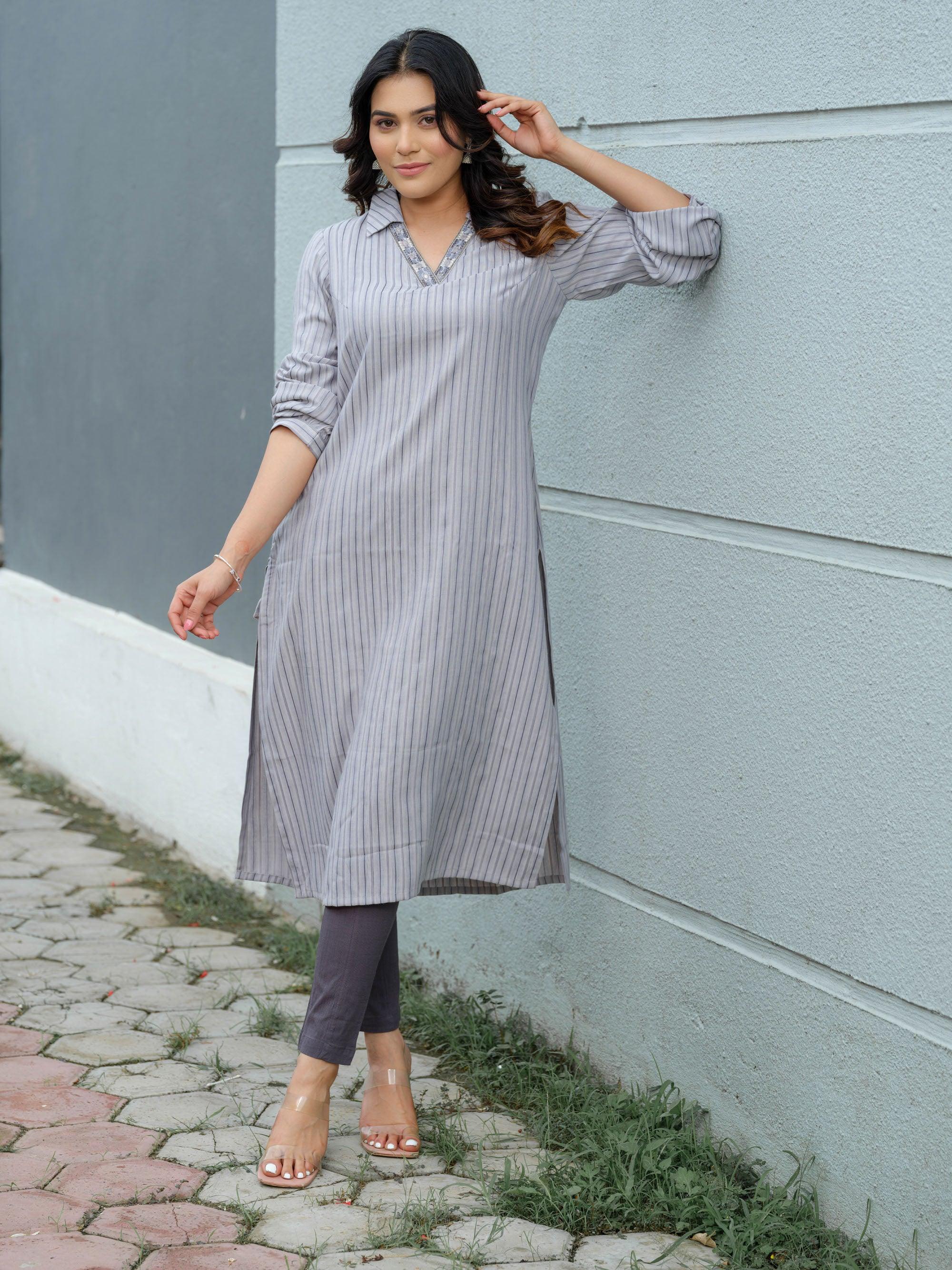 White Printed Readymade Short Kurti Latest 816KR04