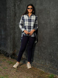 Sturdy indigo checks Youth Edit shirt top Etiquette Apparel