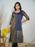 Viscose Chanderi Top With Woven Placement - Etiquette Apparel 