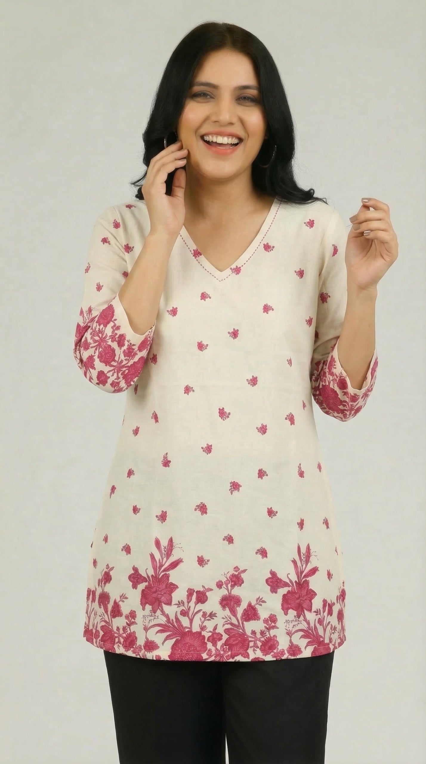 Summer florals printed top - Etiquette Apparel