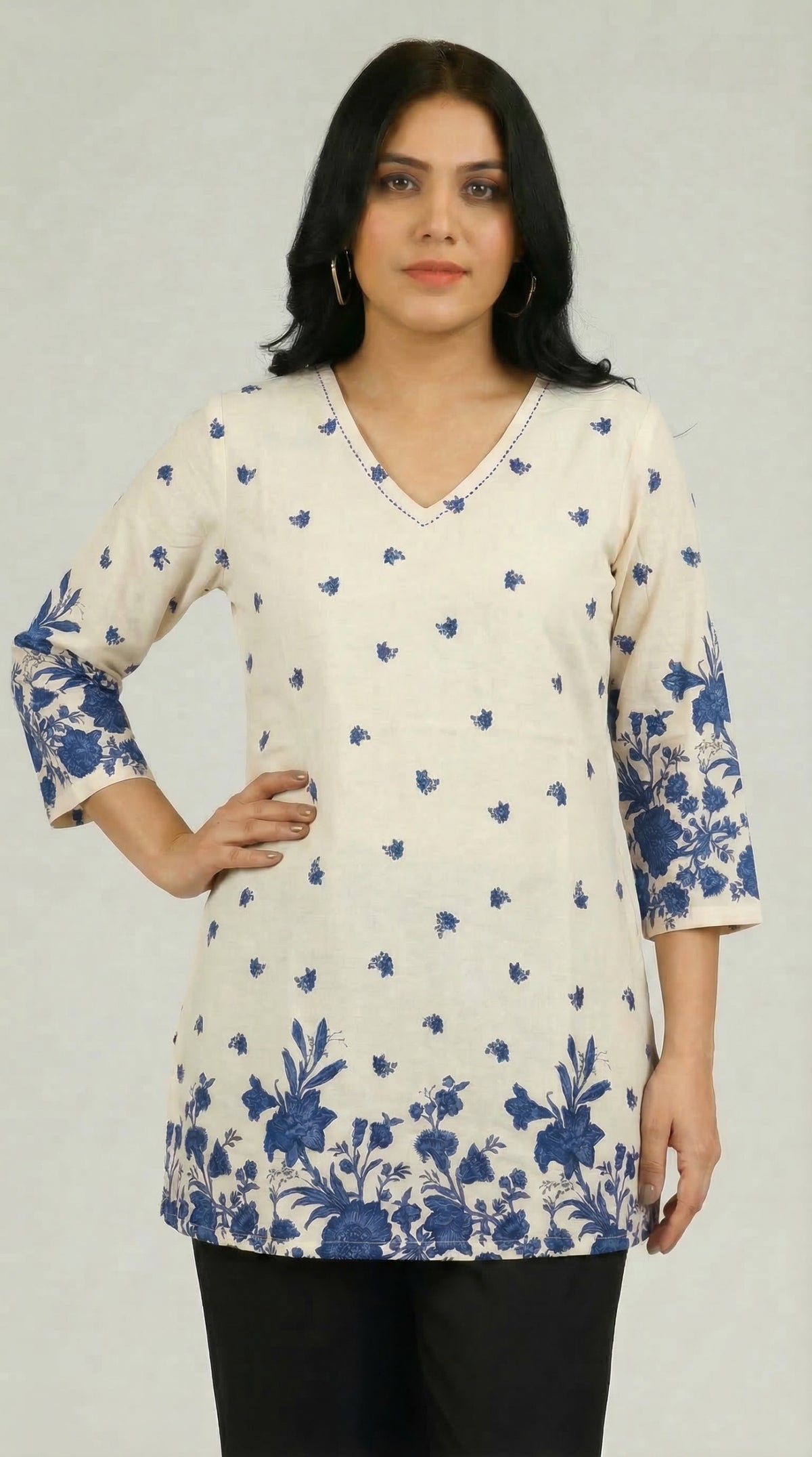 Summer florals printed top - Etiquette Apparel