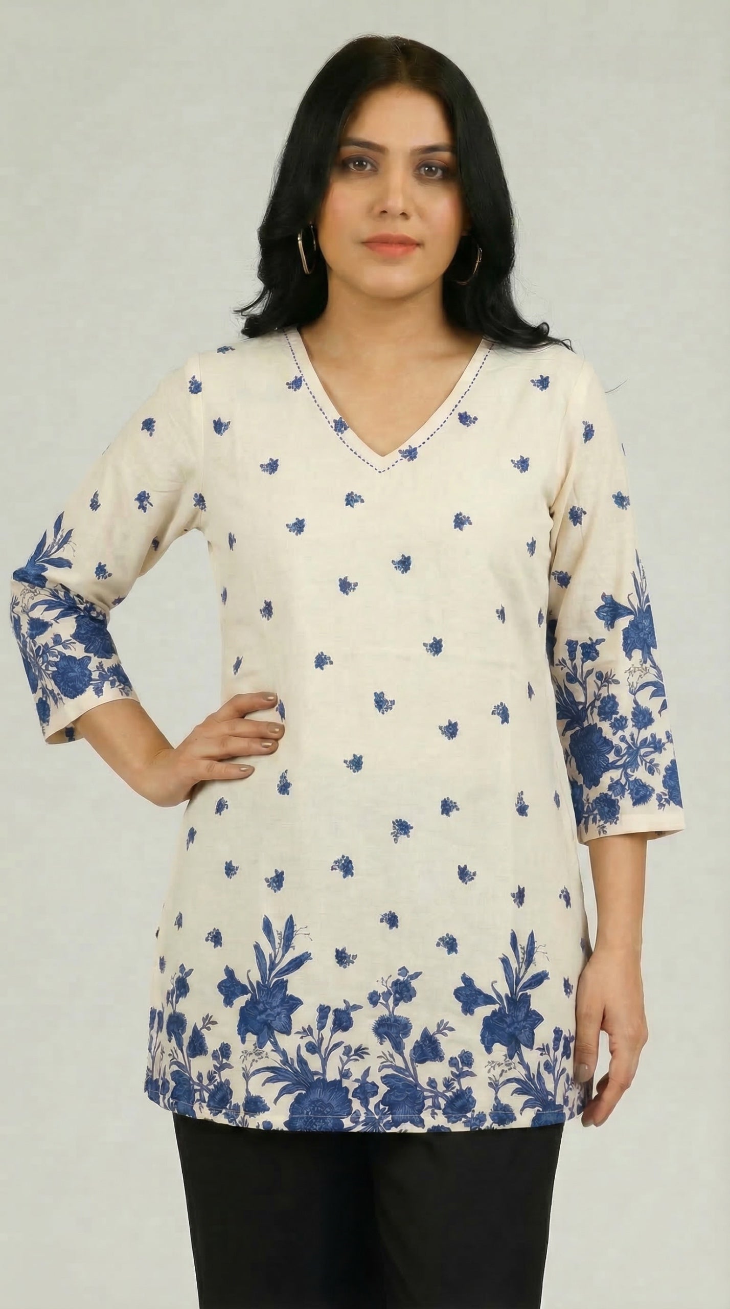 Summer florals printed top - Etiquette Apparel
