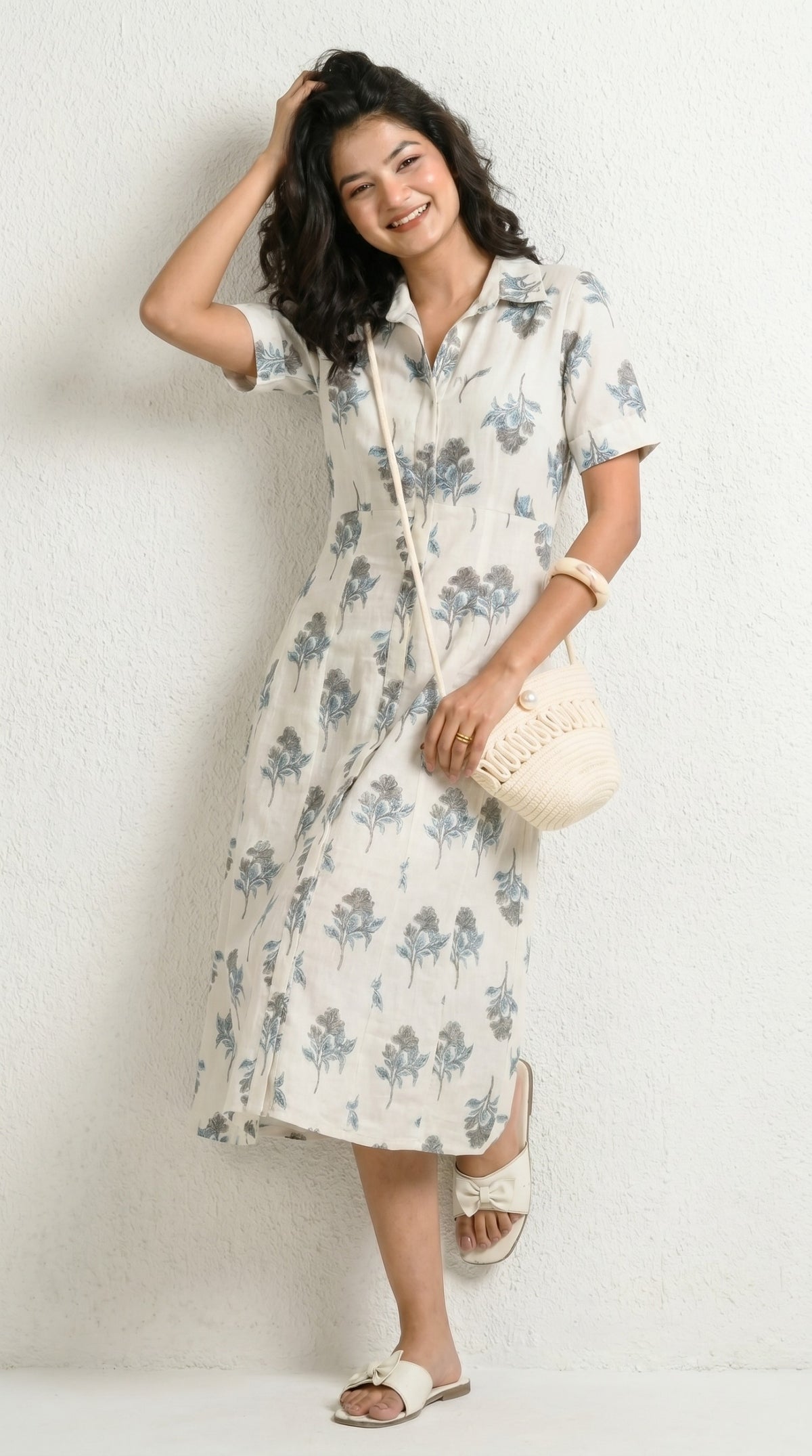 Sunlit Floral Ease Dress - Etiquette Apparel
