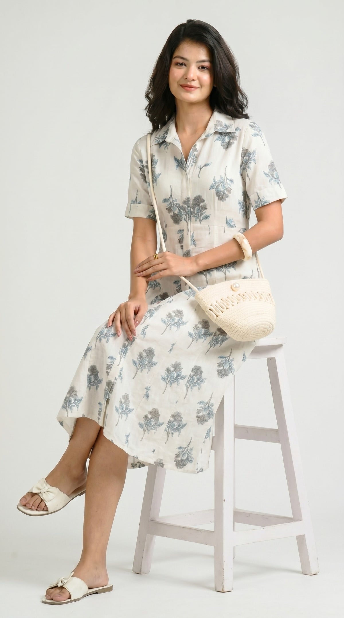 Sunlit Floral Ease Dress - Etiquette Apparel