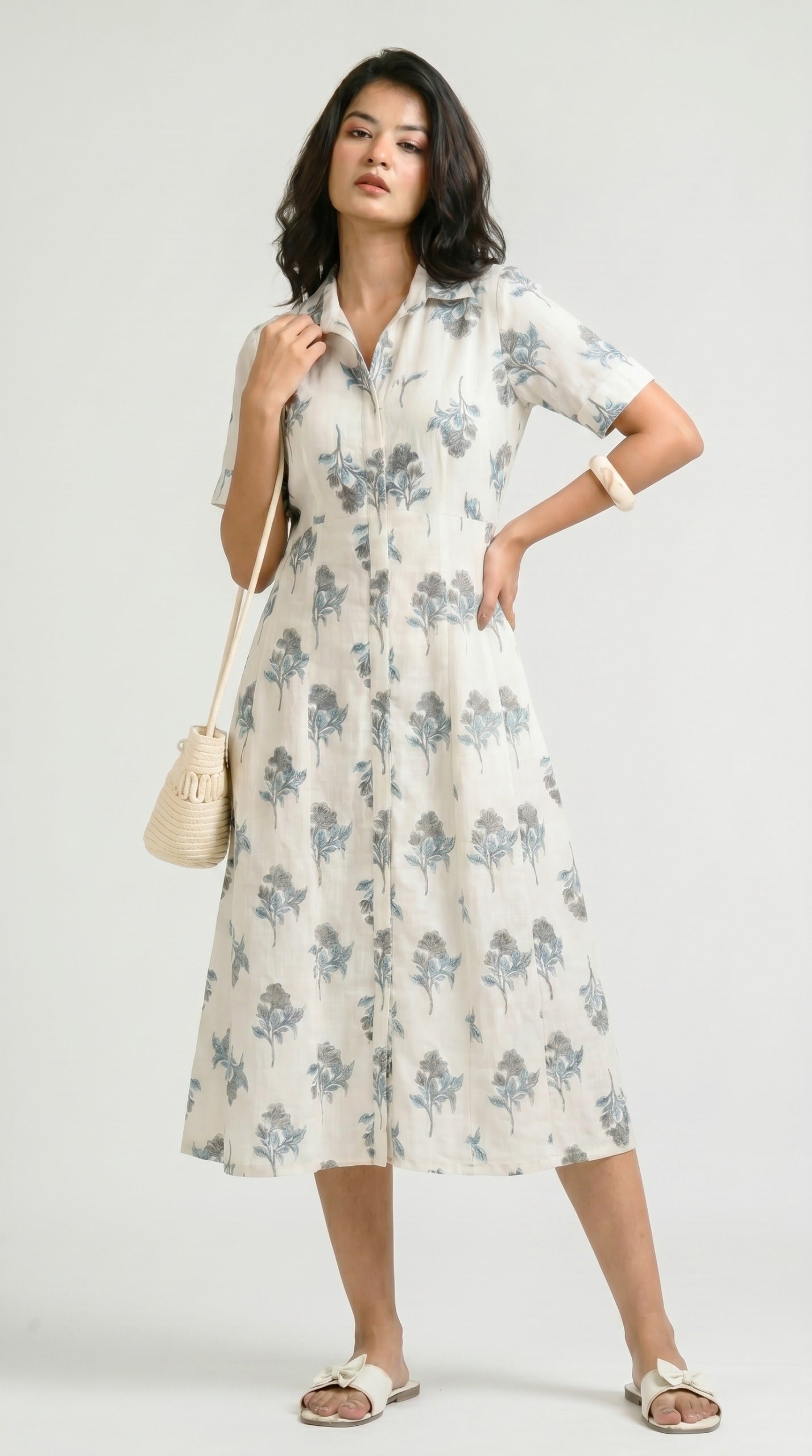 Sunlit Floral Ease Dress - Etiquette Apparel
