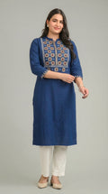 Product Carousel Image 2: Elevate Your Workwear with Denim Kurta