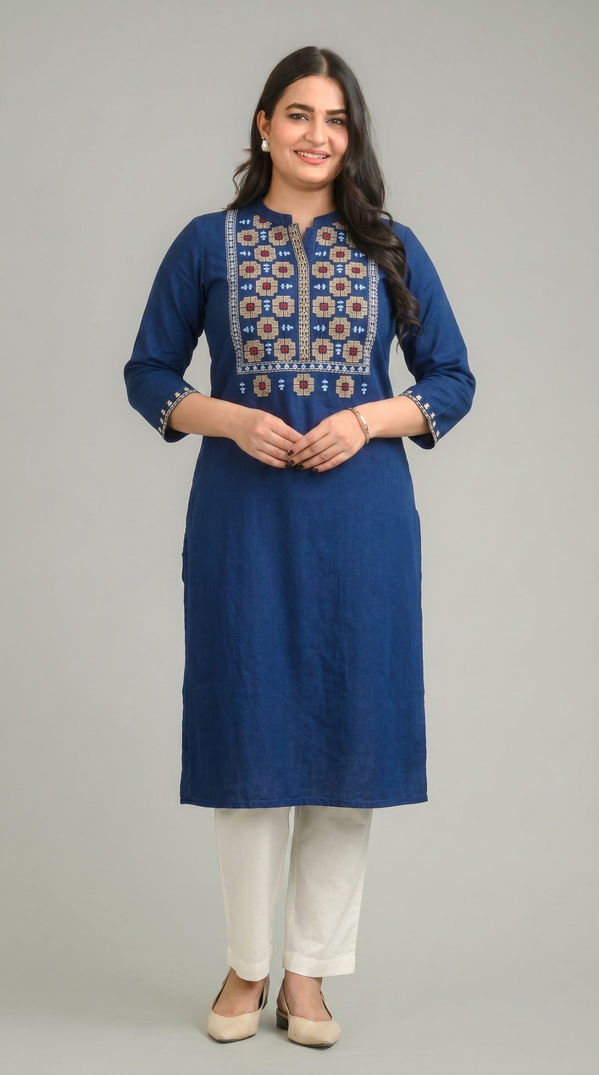Elevate Your Workwear with Denim Kurta - Etiquette Apparel