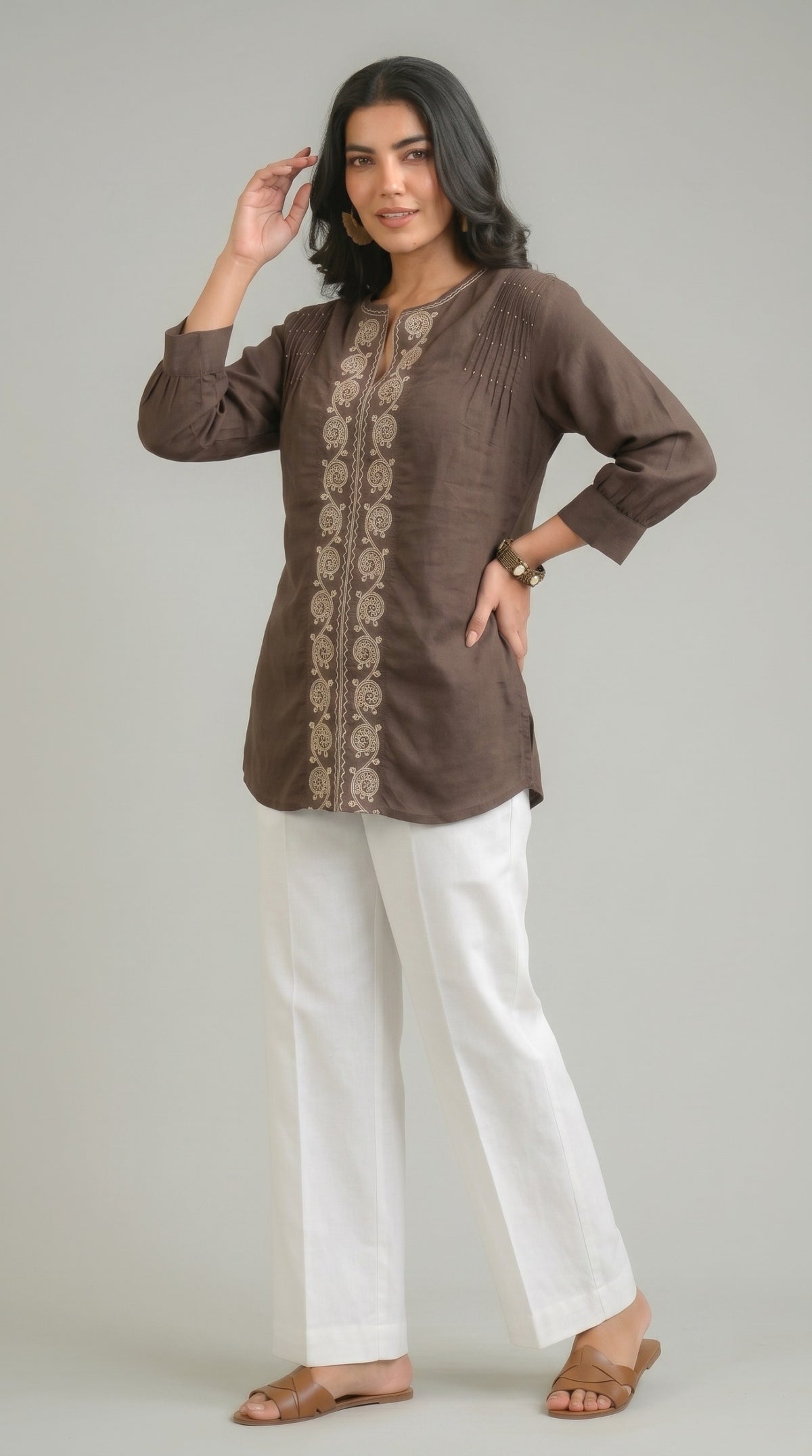 Modern Ease Short Top - Etiquette Apparel