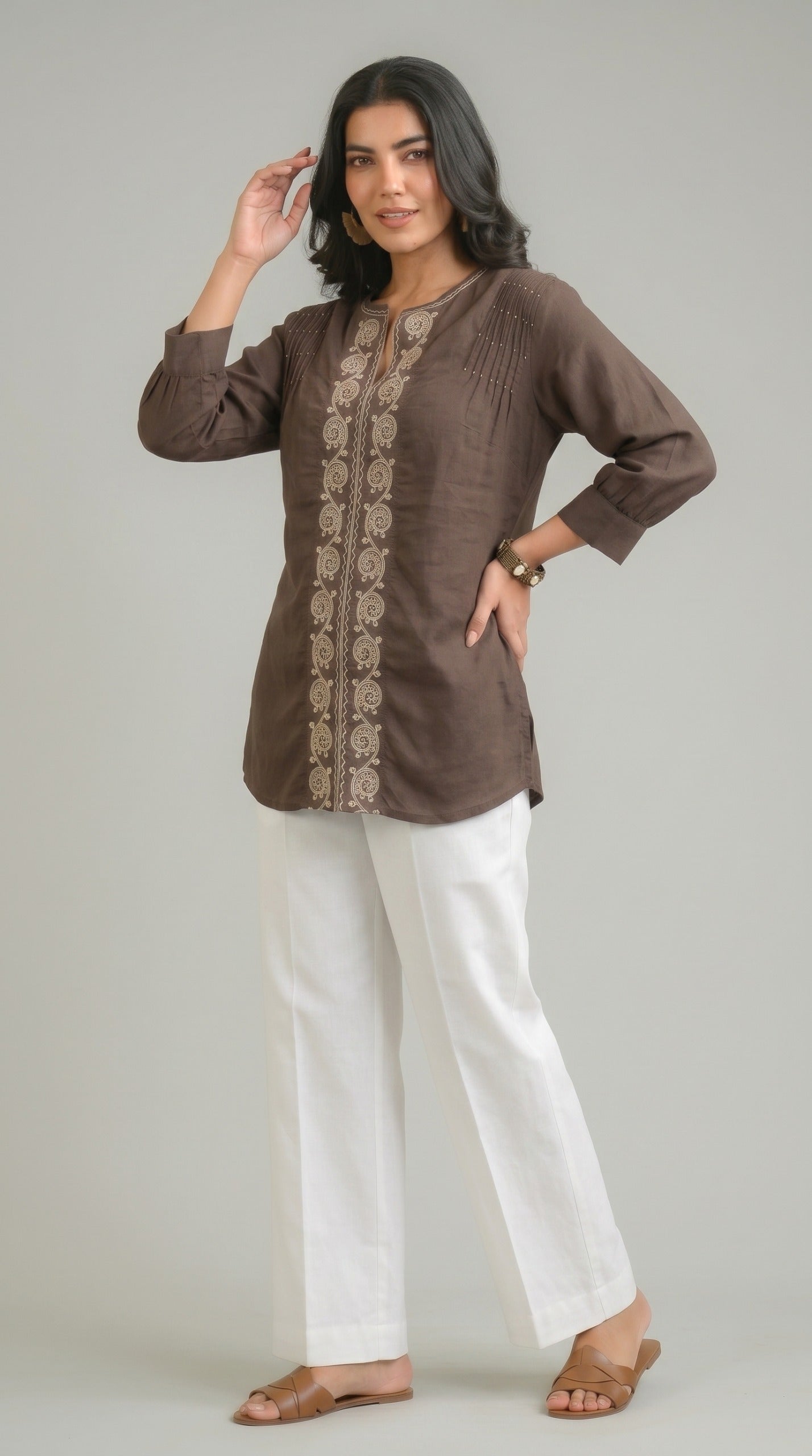Modern Ease Short Top - Etiquette Apparel