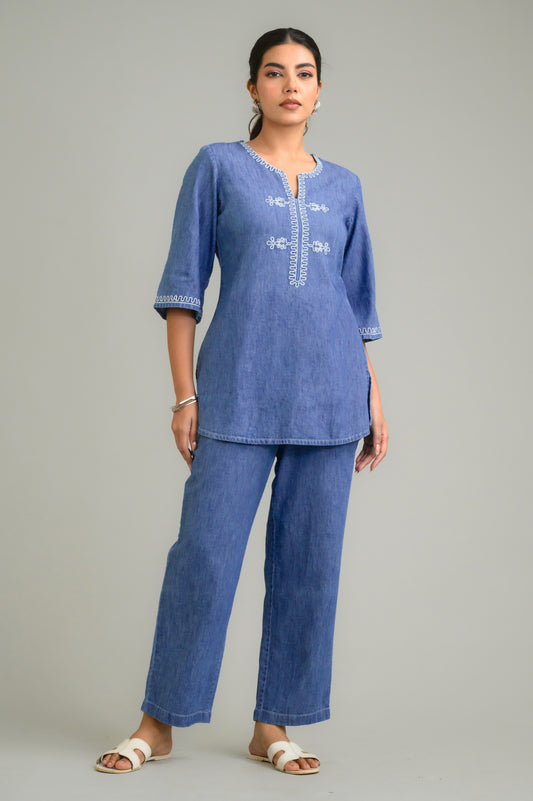 Easy Breezy Denim Co-ord Set - Etiquette Apparel