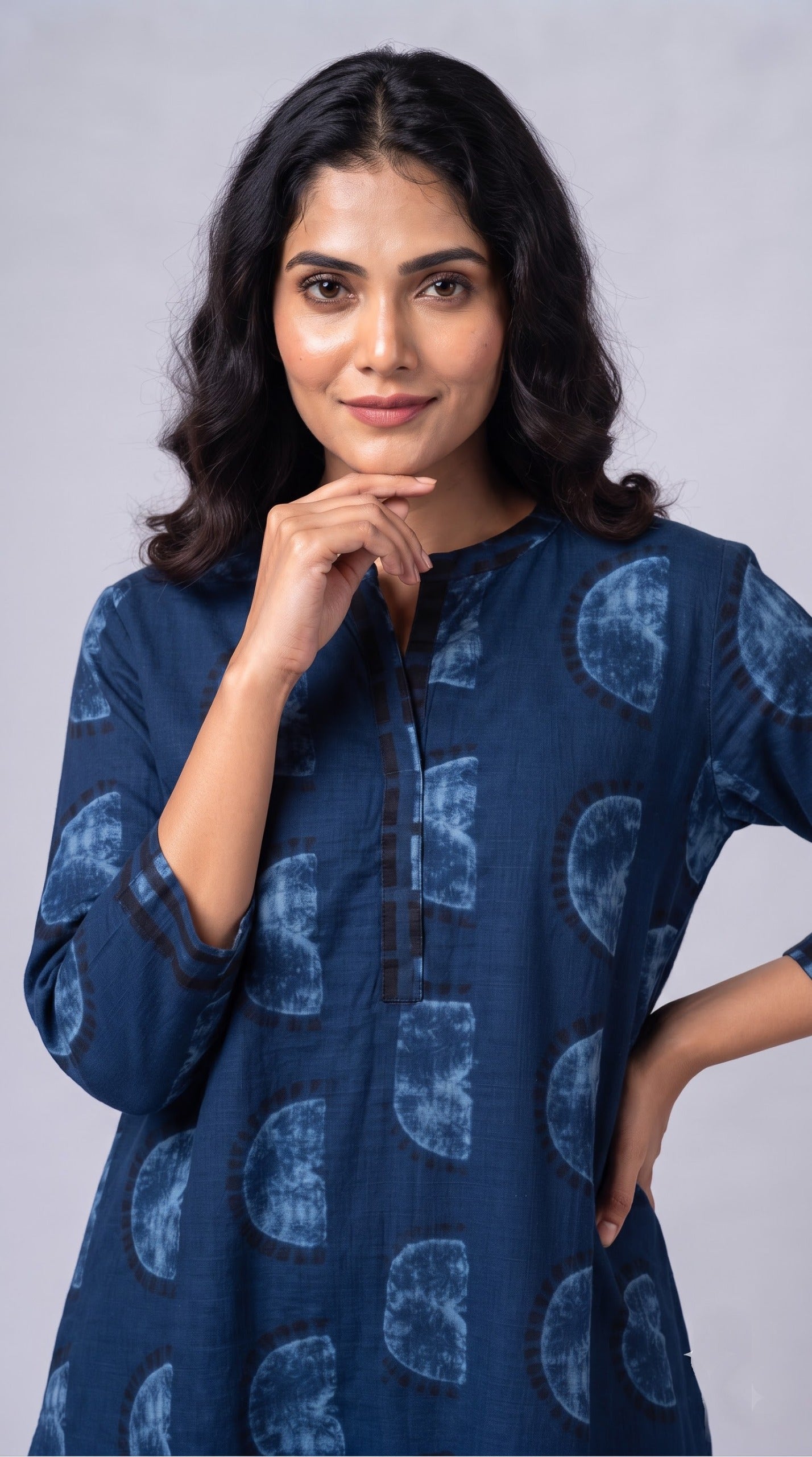 Roomy Fit Abstract Top