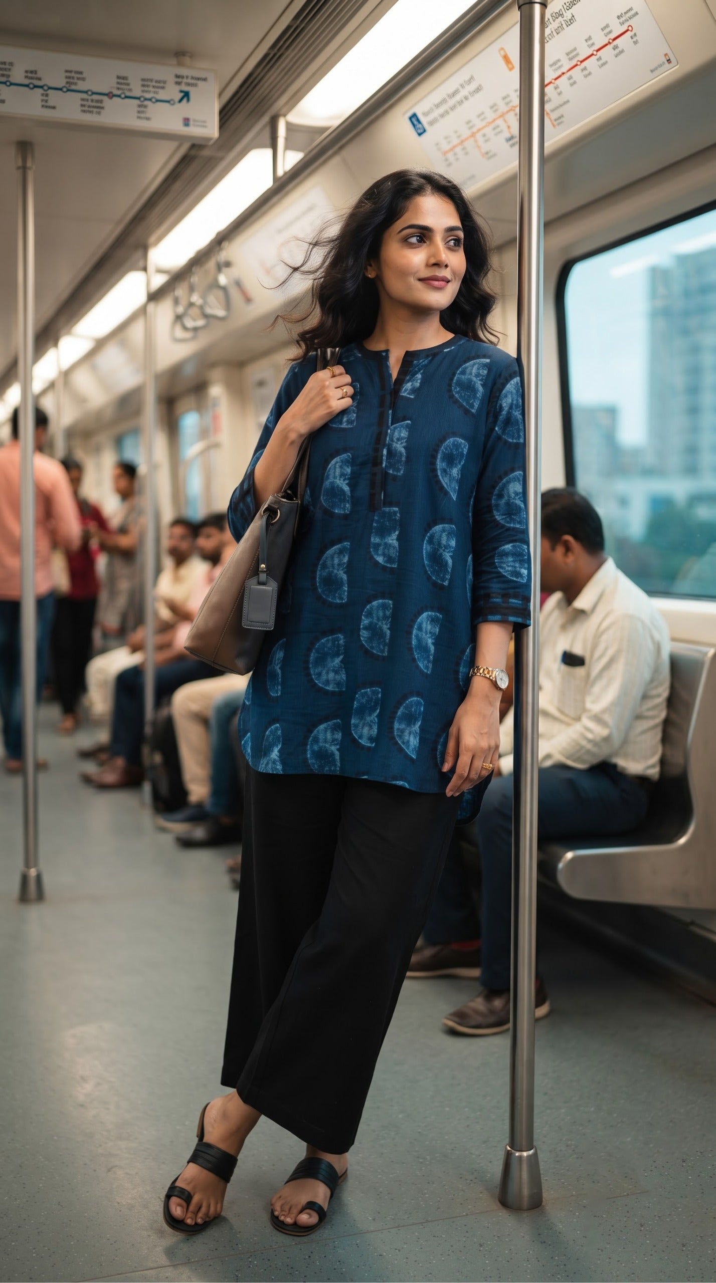 Roomy Fit Abstract Top