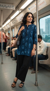 Roomy Fit Abstract Top