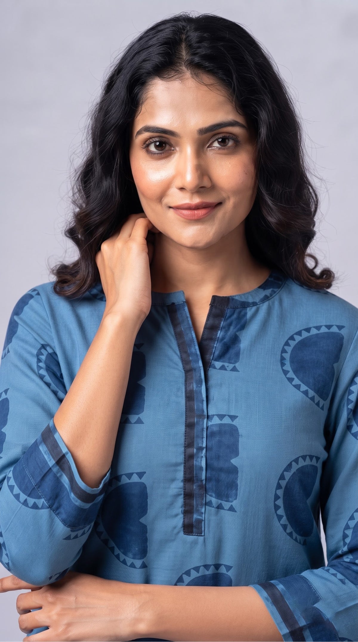 Roomy Fit Abstract Top