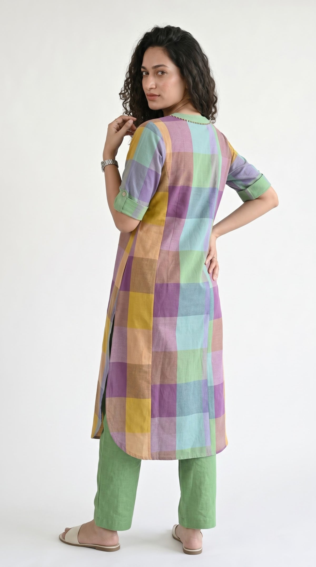 Timeless Madras Checks kurta Set