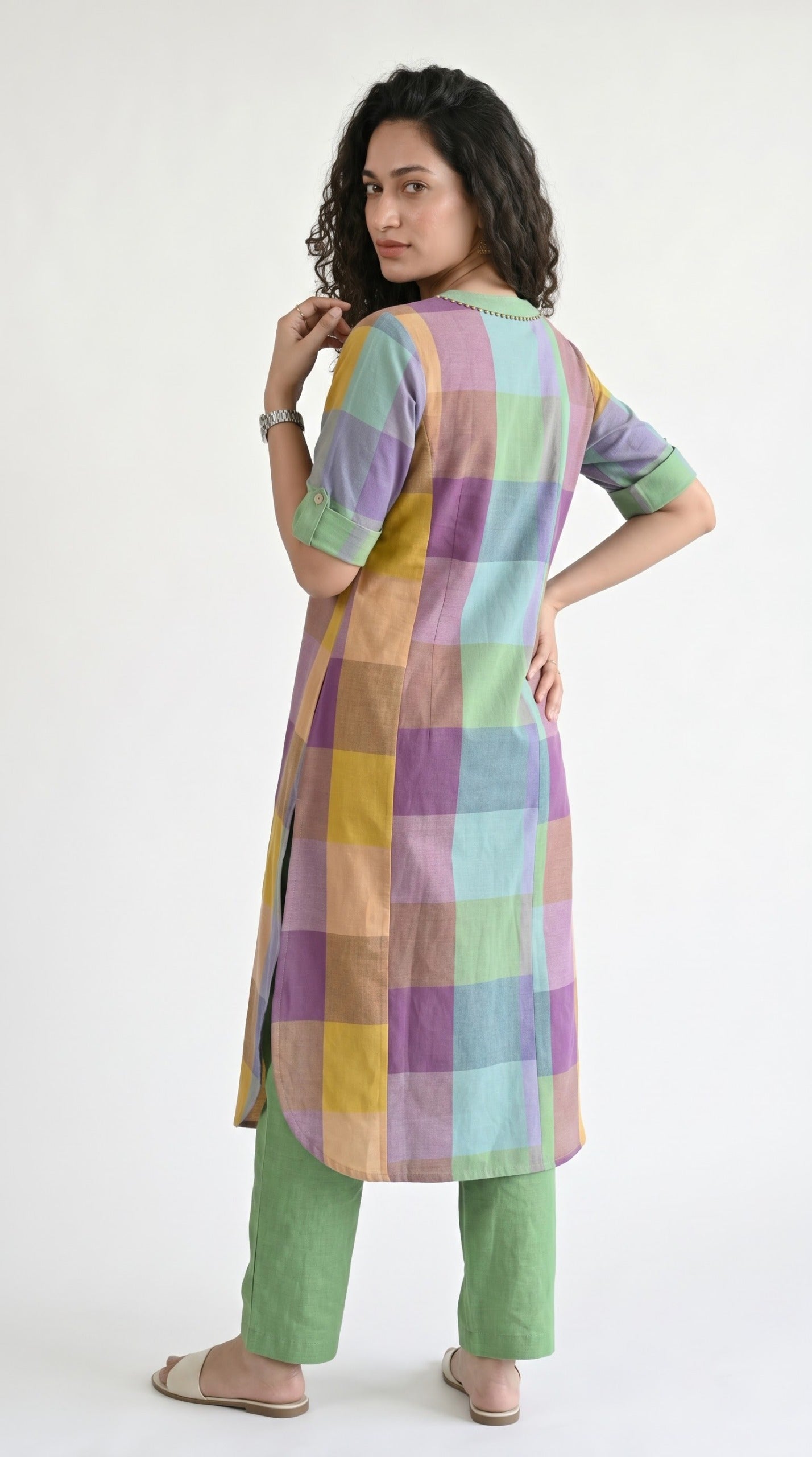 Timeless Madras Checks kurta Set