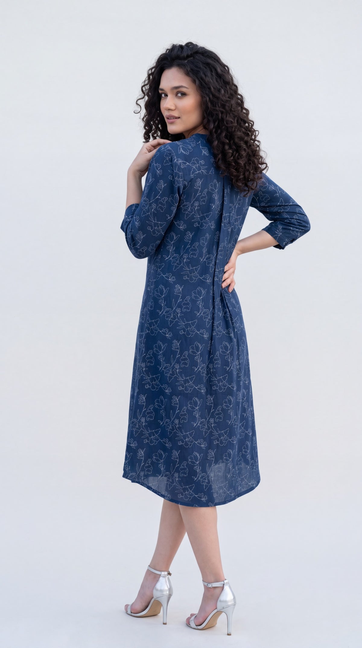 Floral Denim Relaxed Dress