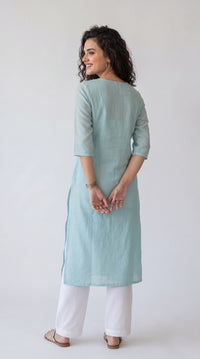 Chanderi Classic Straight Kurta