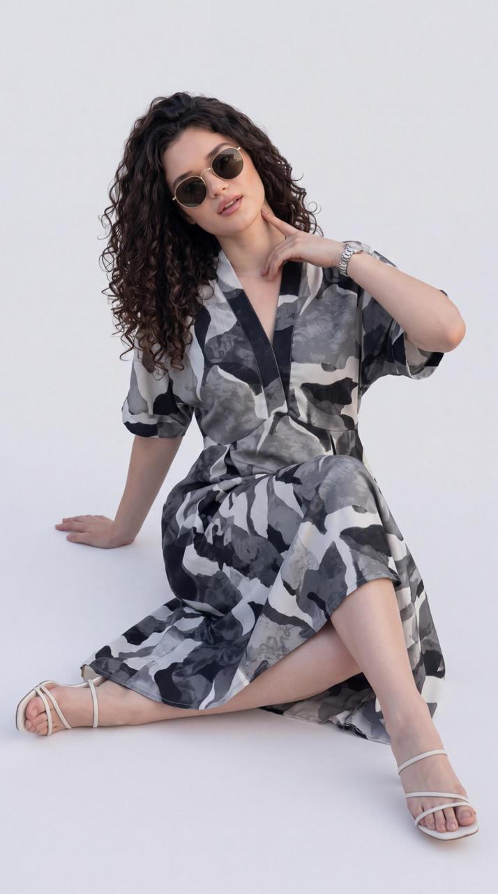 Camouflage Print Dress