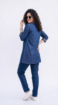 Embroidered Denim Co-ord Set