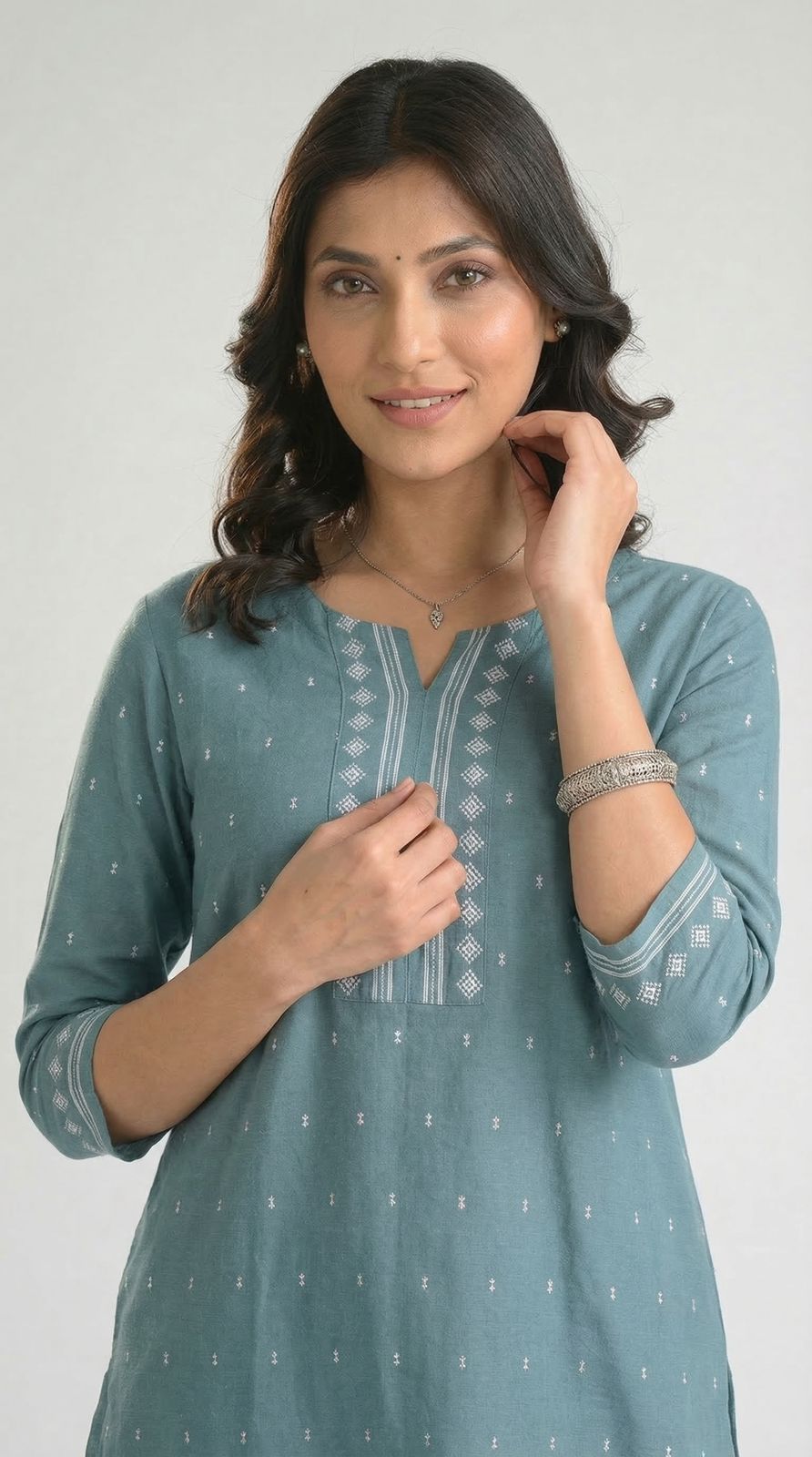 Everyday Jamdani Glow Kurta Set - Etiquette Apparel