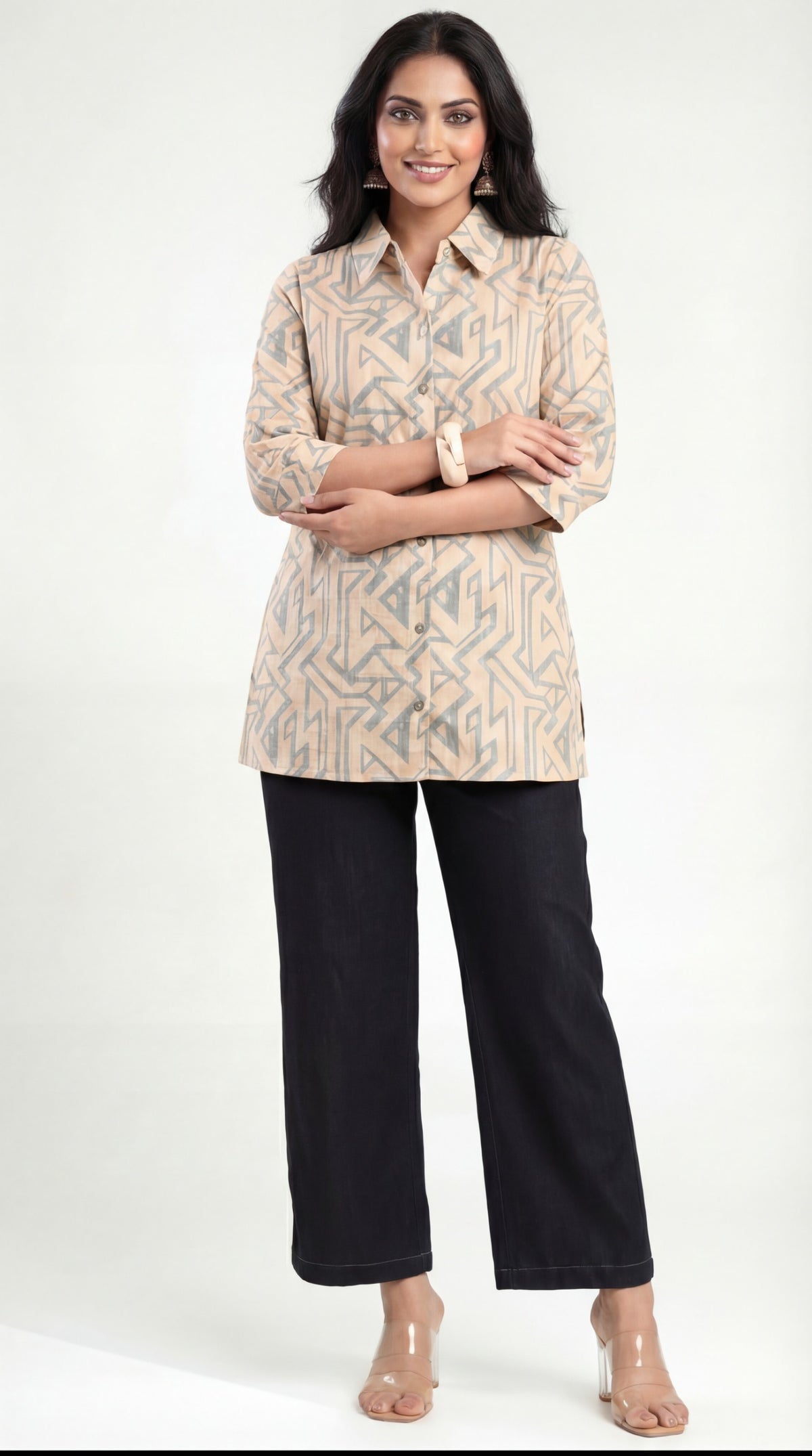 Pattern Play Geometric Top - Etiquette Apparel
