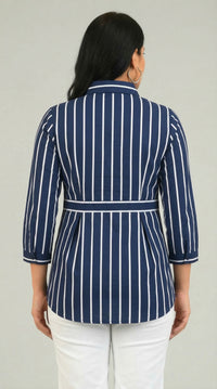 Bold Stripes & Strong Impression Top - Etiquette Apparel