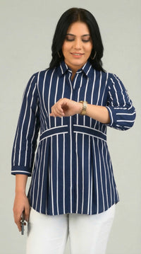 Bold Stripes & Strong Impression Top - Etiquette Apparel