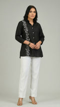 Product Carousel Image 15: Embroidered Ease Solid Coloured Top