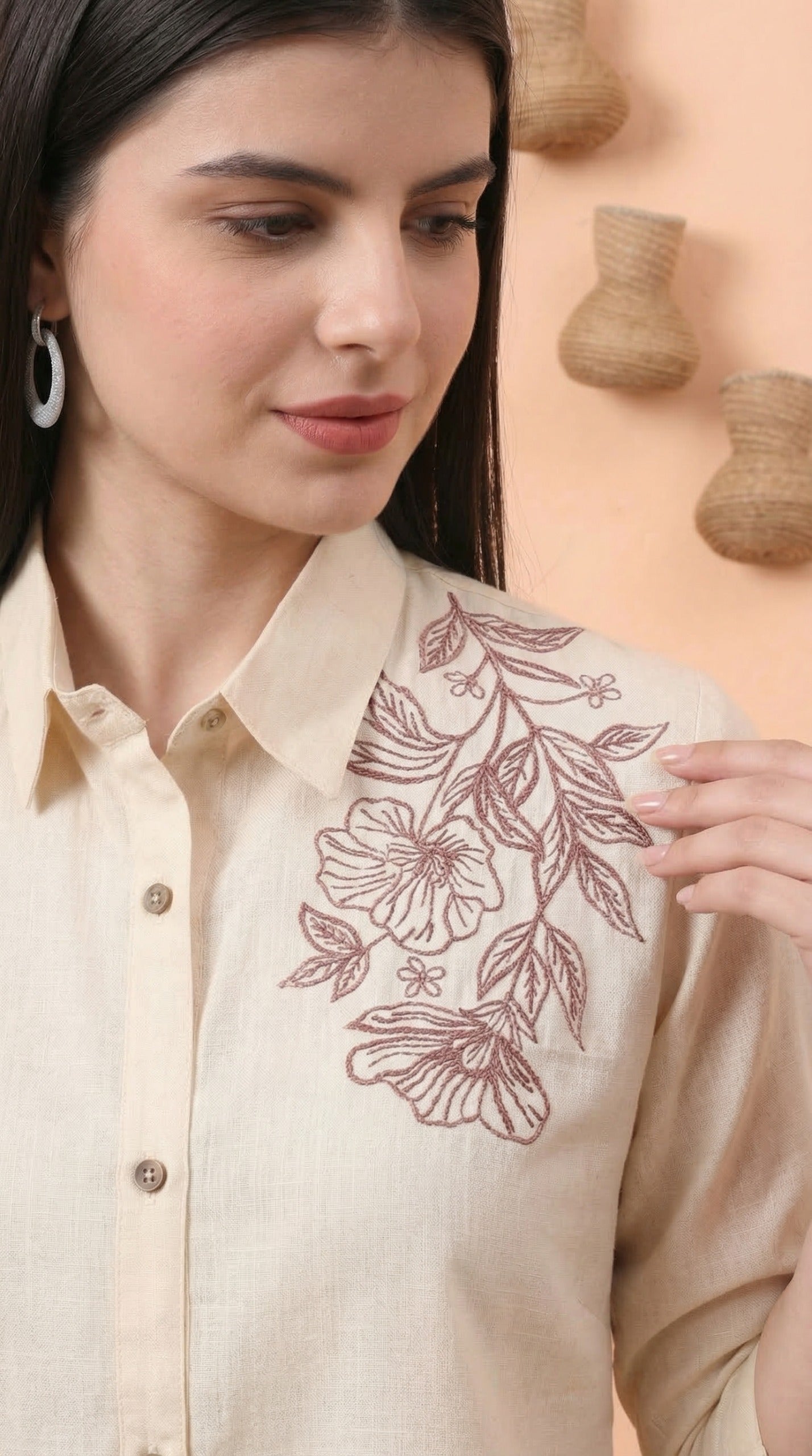 Product Carousel Image 4: Flex Embroidered Boota Short Top