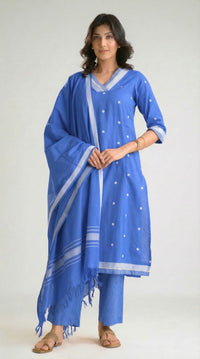 Sunshine Hues Jamdani Kurta Set - Etiquette Apparel