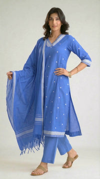 Sunshine Hues Jamdani Kurta Set - Etiquette Apparel