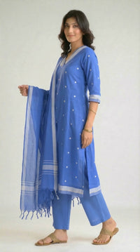 Sunshine Hues Jamdani Kurta Set - Etiquette Apparel