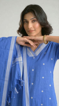 Sunshine Hues Jamdani Kurta Set - Etiquette Apparel