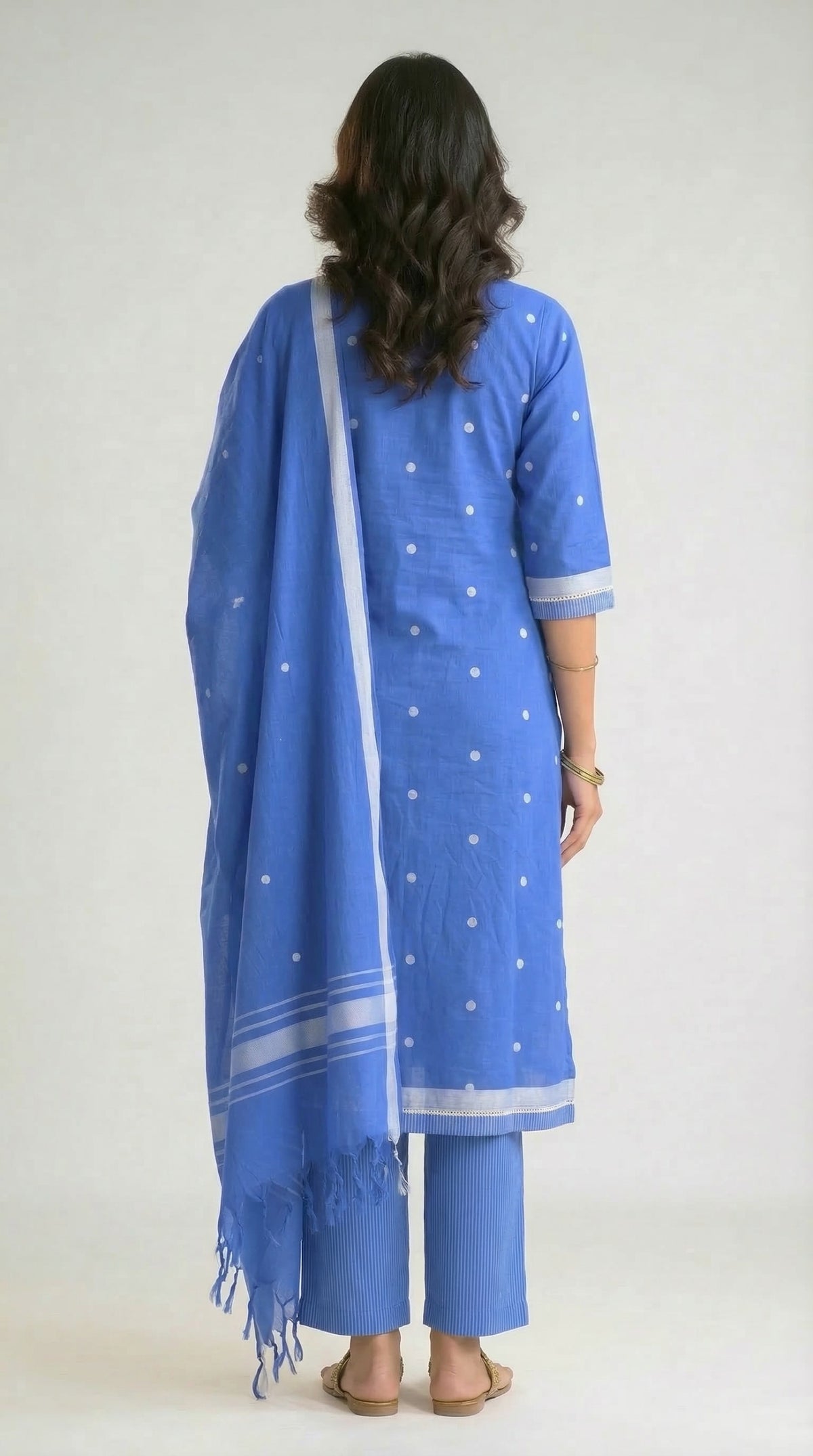 Sunshine Hues Jamdani Kurta Set - Etiquette Apparel