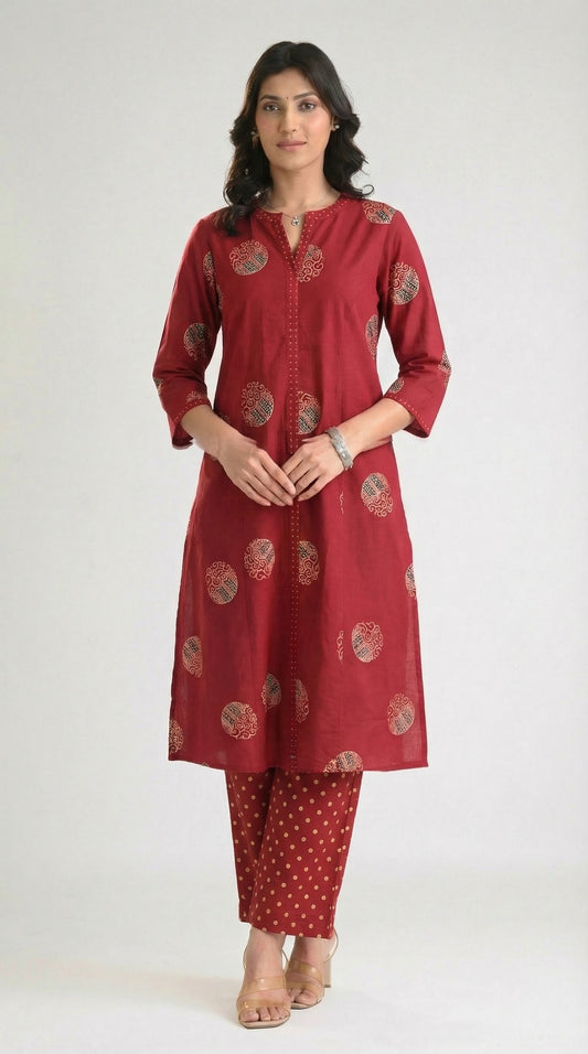 Dot and Glow Kurta Set - Etiquette Apparel