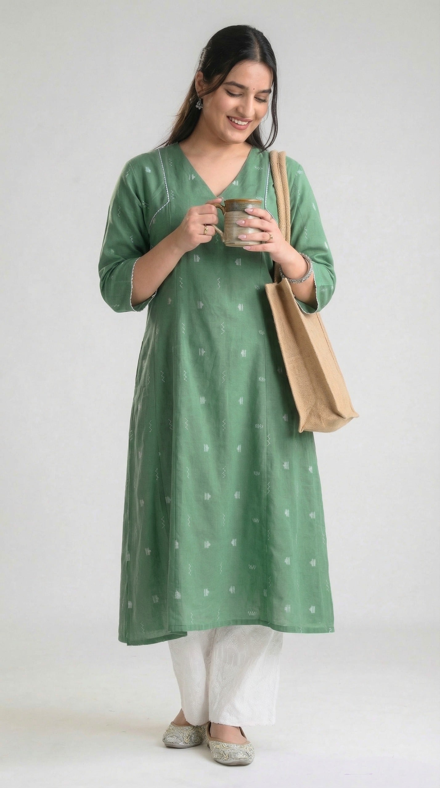 Festive Pastel Glam Kurta - Etiquette Apparel