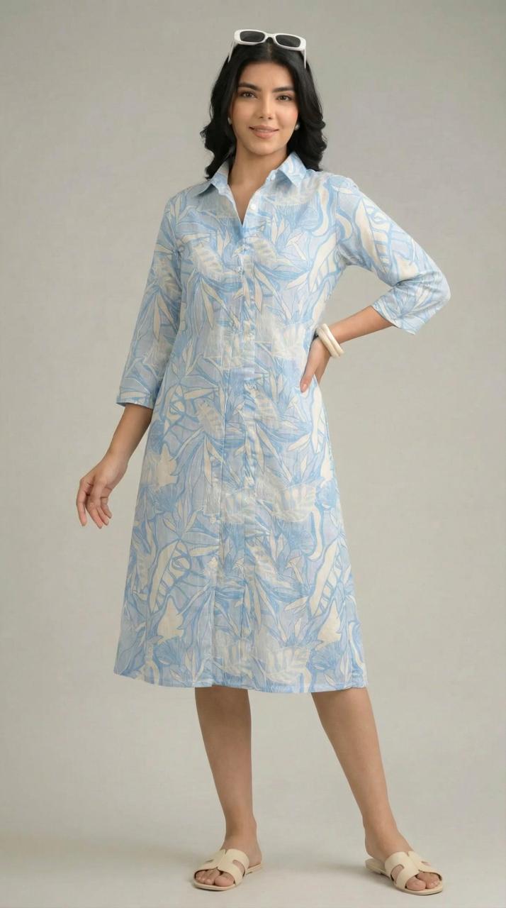 Abstract Summer Ease Dress - Etiquette Apparel