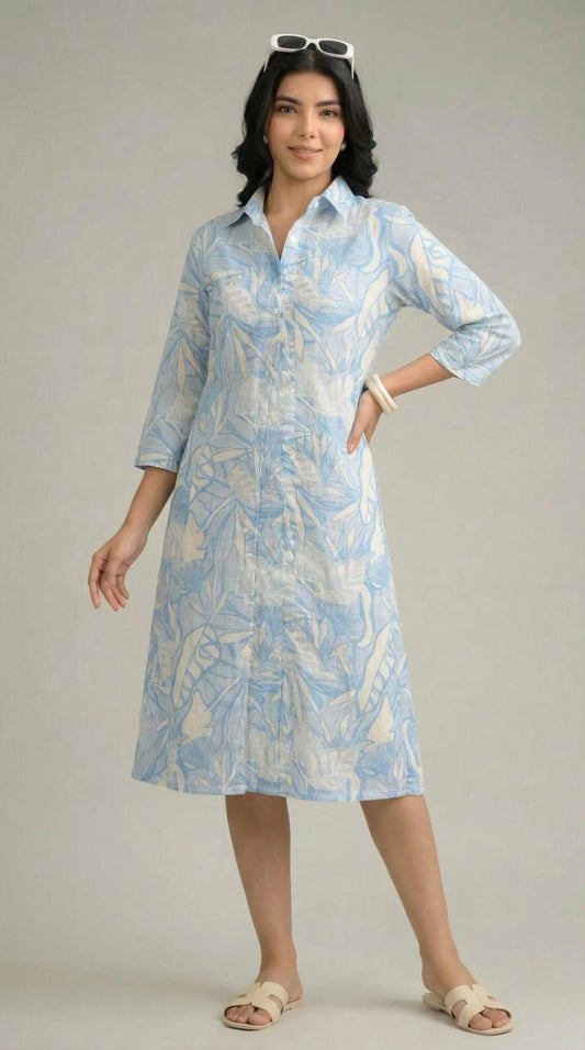 Abstract Summer Ease Dress - Etiquette Apparel