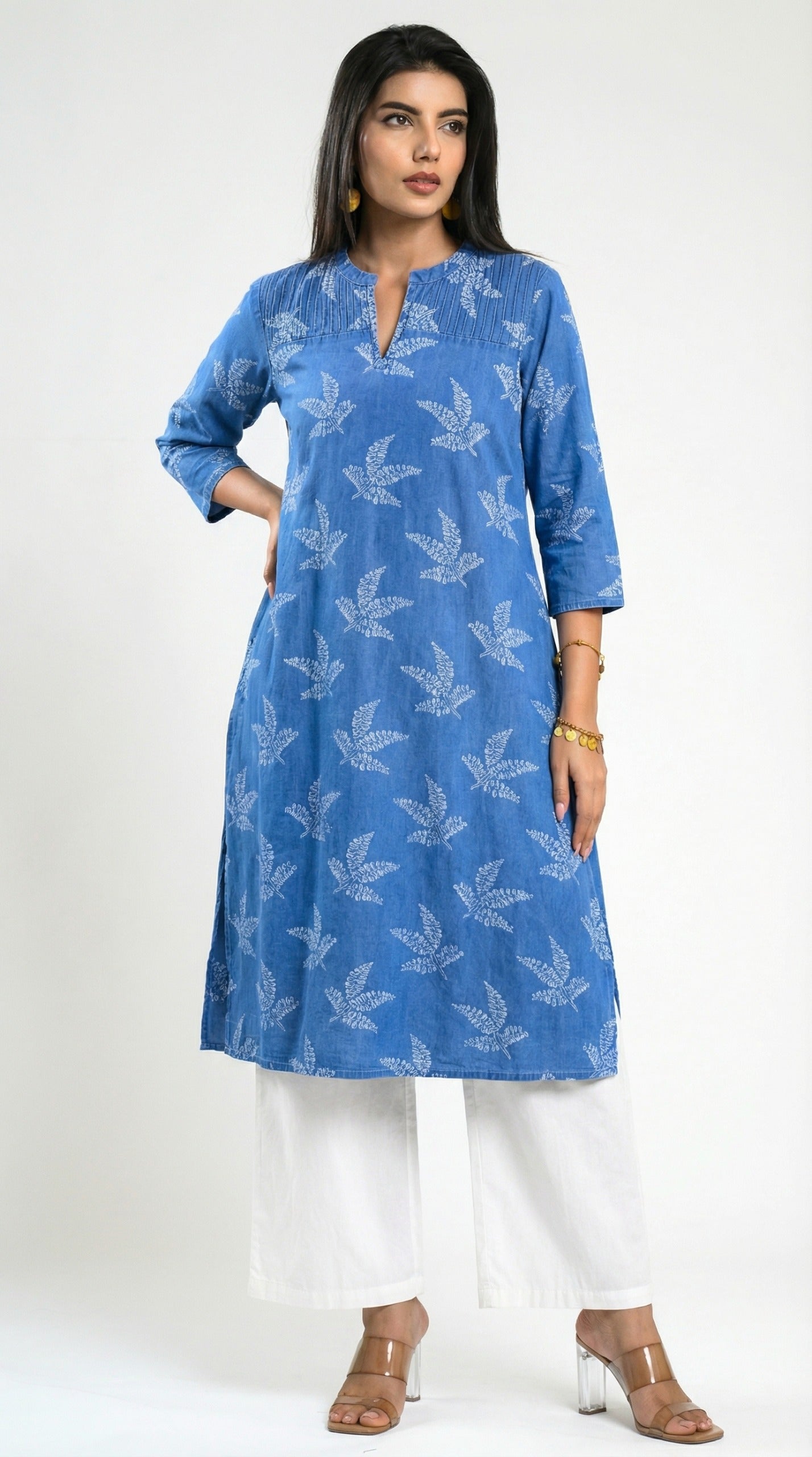 The Everyday Denim Edit Kurta - Etiquette Apparel