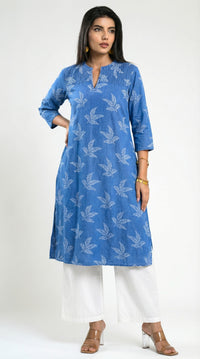 The Everyday Denim Edit Kurta - Etiquette Apparel