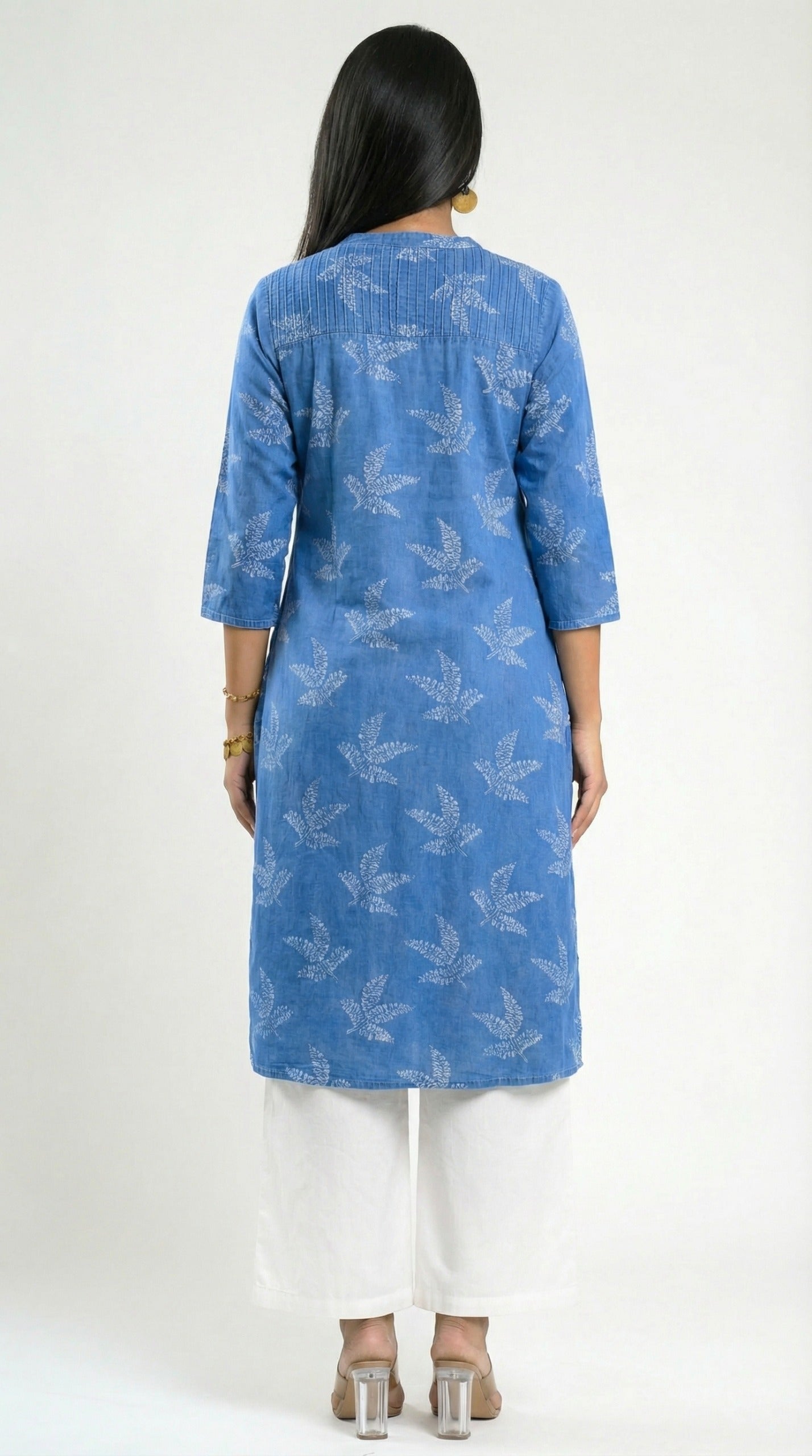 The Everyday Denim Edit Kurta - Etiquette Apparel