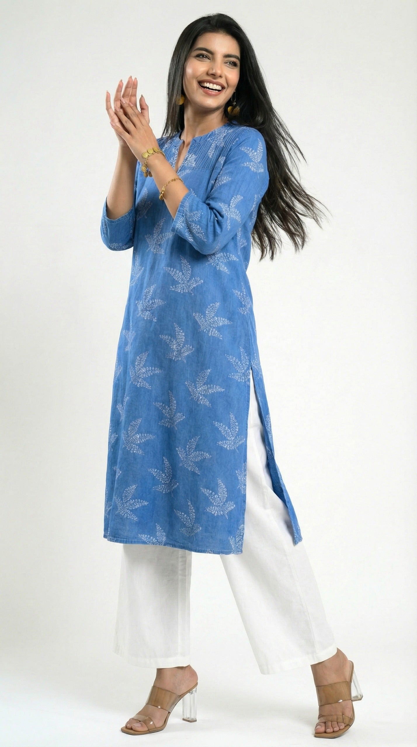 The Everyday Denim Edit Kurta - Etiquette Apparel