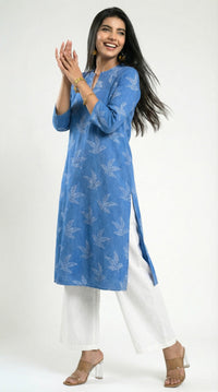 The Everyday Denim Edit Kurta - Etiquette Apparel