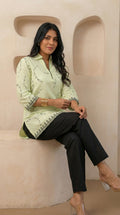 Product Carousel Image 2: Peach Mal All Over Embroidered Top