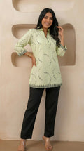 Product Carousel Image 0: Peach Mal All Over Embroidered Top