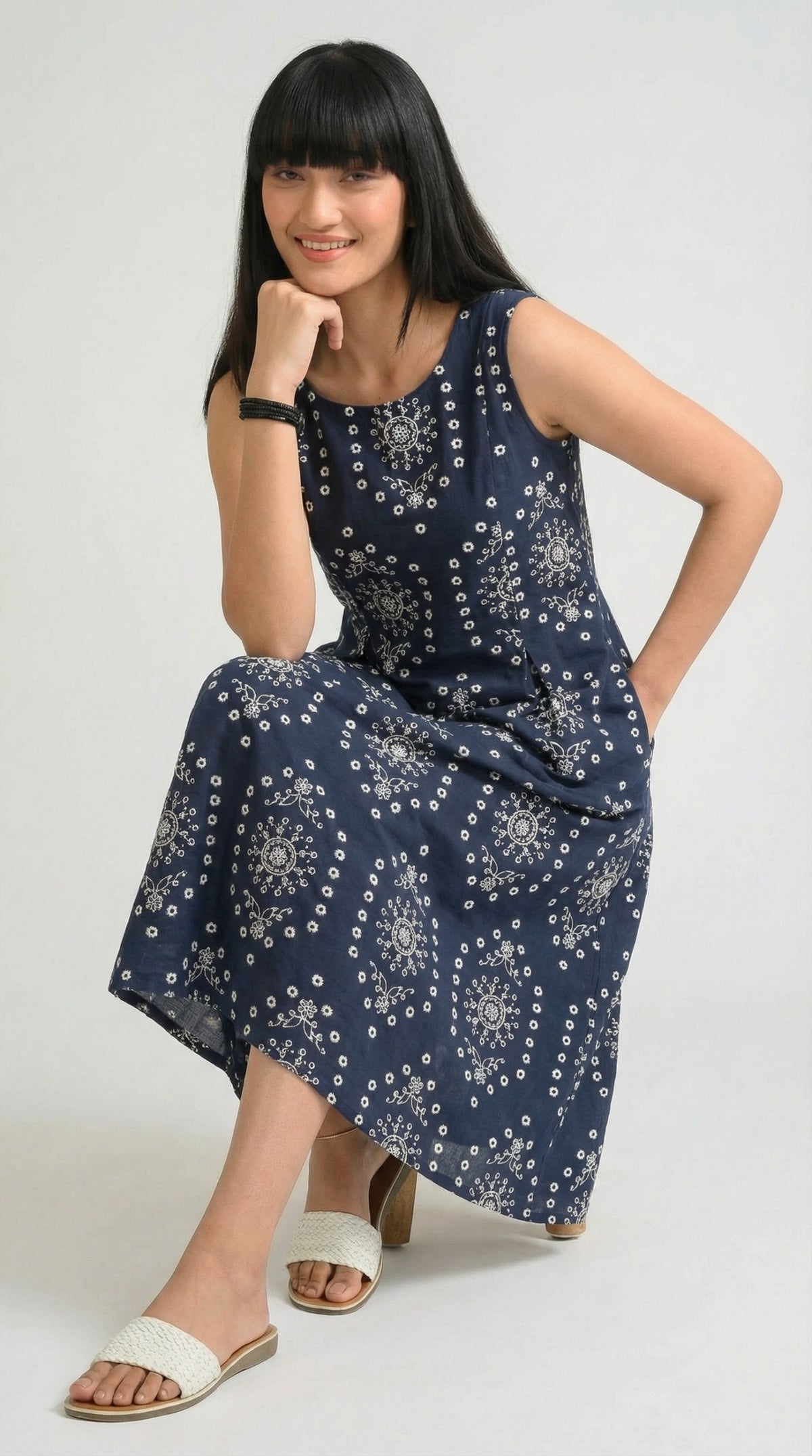 Modern Ethereal Sleeveless Dress - Etiquette Apparel