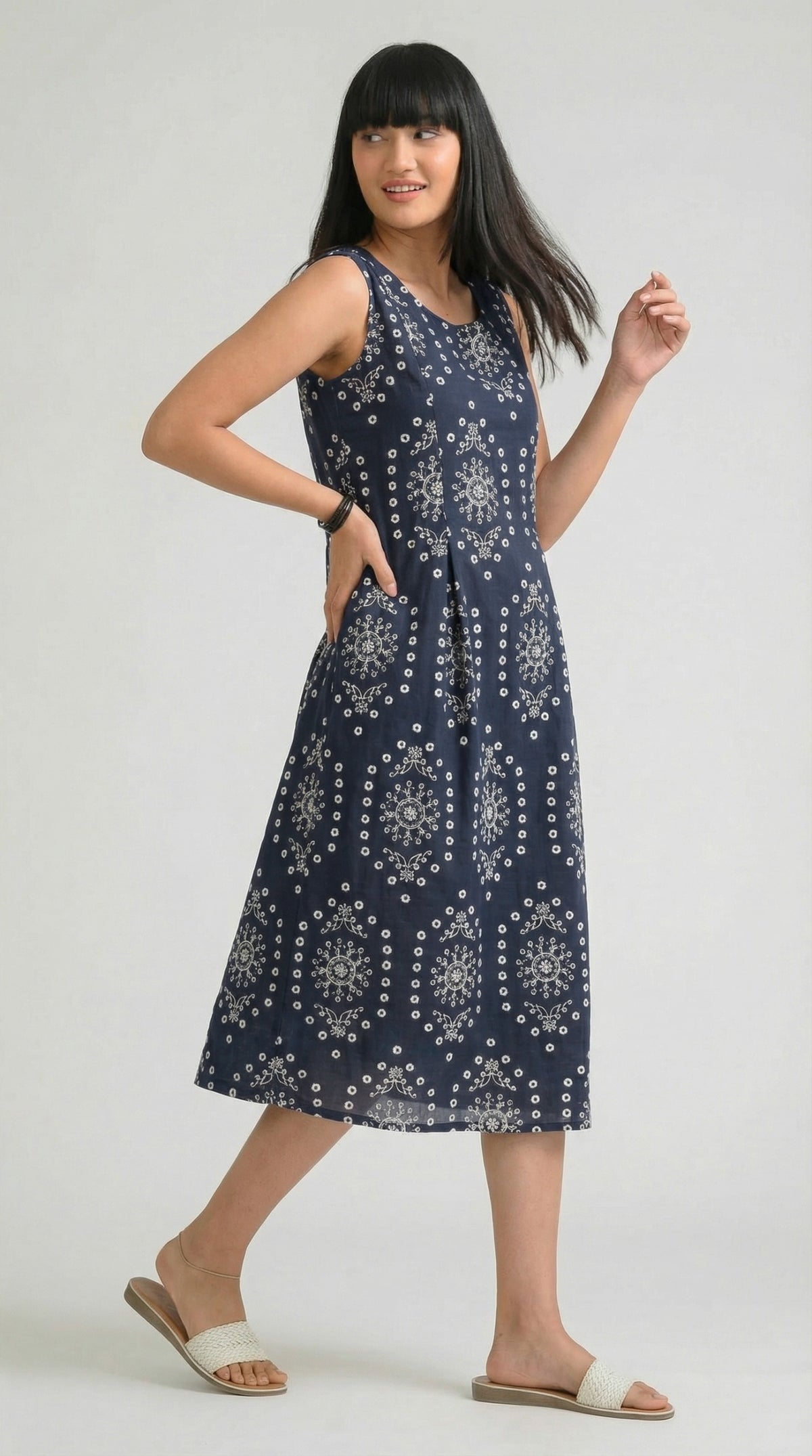 Modern Ethereal Sleeveless Dress - Etiquette Apparel