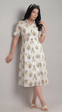 Sunlit Floral Ease Dress - Etiquette Apparel